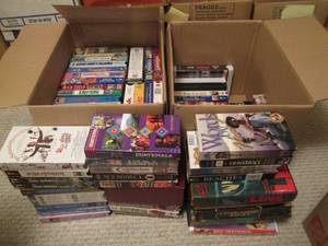 Large VHS tape lot around 80 tapes...