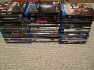 45 blu ray DVDs...