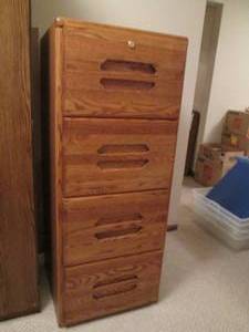 Wooden file cabinet 21 x 22 x 52...