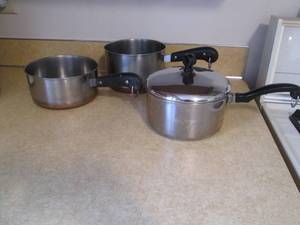 vintage stainless steel cookware...