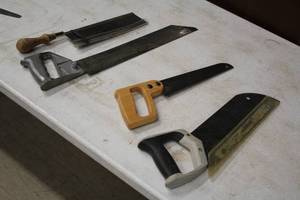 lot 118 image: Lot of (4) Assorted Miter Hand Saws