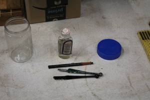 lot 172 image: Lot of (3) Glass Cutters and Oil