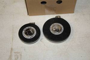 lot 176 image: Lot of (2) Lufkin White Clad Measuring Tapes - 50 and 100