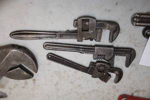 lot 205 image: Pipe Wrenches - (2) 8 and (1) 10