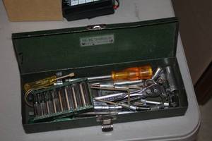 lot 293 image: 14-drive Socket Set - Deep Sockets, Ratchets, Extensions, Adapters with Case