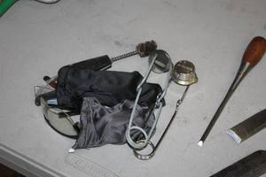 lot 312 image: Assorted Torch Igniters, Safety Gogles, Pipe Brush