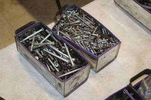 lot 332 image: Lot of (2 Bins) Hardware - Assorted Nuts, Bolts and Screws