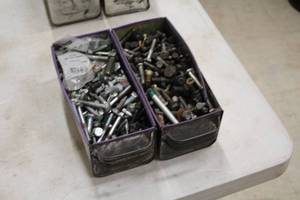 lot 333 image: Lot of (2 Bins) Hardware - Assorted Nuts, Bolts and Screws