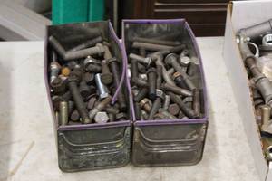 lot 338 image: Lot of (2 Bins) Hardware - Assorted Nuts and Bolts