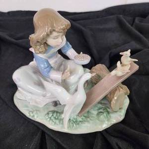 lot 15 image: LLADRO Figurine Barnyard SeaSaw Retired 6025 Great Condition