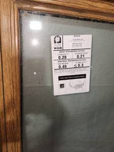 36 x 54 sunrise oak double hung vinyl window