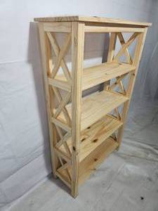 Unfinished x bookcase
