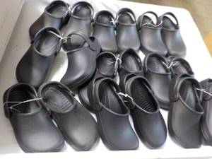 9 pair new size 535 Black Clogs