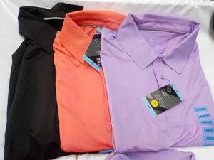3 size Mens Large Members Mark various colors Polos