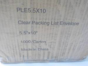 1000 ct 5.5 x 10 Clear Packing List Envelopes