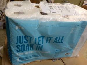8 Rolls Perk 2 Ply Paper Towels...