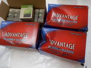6 Printer 20s and 3 lb. Boxes Advantage Rubber Bands