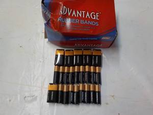 Duracell 9V Double AA Batteries and Rubber Bands