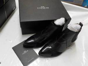 Coach Size 5M Suffolk Patchwork Black Short Boots
