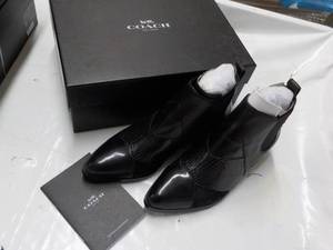 Coach Size 5M Suffolk Patchwork Black Short Boots