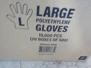 10,000 Size Large Polyethylene Gloves