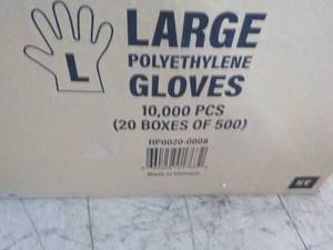 10,000 Size Large Polyethylene Gloves