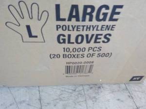 10,000 Size Large Polyethylene Gloves