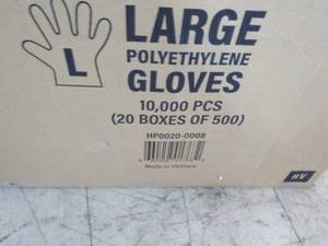 10,000 Size Large Polyethylene Gloves
