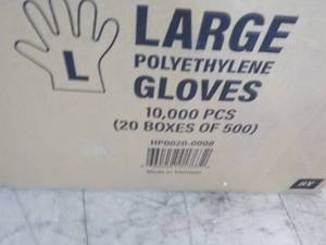 10,000 Size Large Polyethylene Gloves