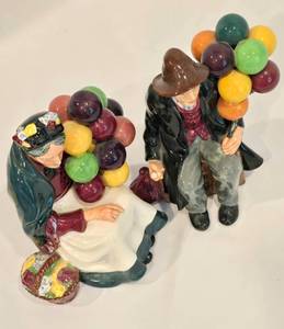 lot 40 image: Pair of Royal Doulton Balloon Figures