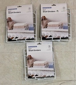 lot 164 image: Two New Umbra Scarf Hangers and Three The Short Shelf Dividers from The Container Store