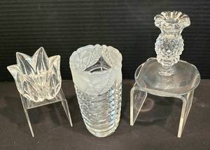 lot 141 image: Sparkling Crystal Options, Including Belvedere, Hersey & Kosta Boda