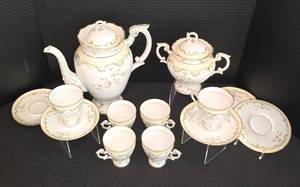 lot 193 image: Elegant Vintage CoffeeTea Service Set