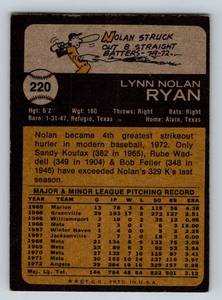 lot 15 image: Nolan Ryan 1973 Topps #220 Vintage Baseball Card