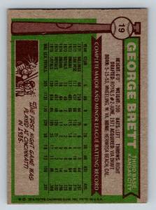 lot 24 image: George Brett 2nd Year 1976 Topps #19 Vintage Baseball Card