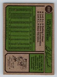 lot 34 image: Carl Yastrzemski 1974 Topps #280 Vintage Baseball Card