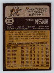 lot 35 image: Pete Rose 1973 Topps #130 Vintage Baseball Card