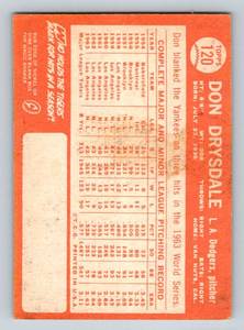 lot 45 image: Don Drysdale 1964 Topps #120 Vintage Baseball Card