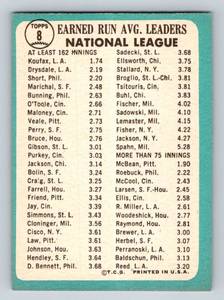 lot 58 image: Sandy Koufax  Don Drysdale 1965 Topps NL ERA Leaders #9 Vintage Baseball Card