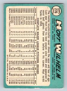 lot 59 image: Hoyt Wilhelm 1965 Topps #276 Vintage Baseball Card