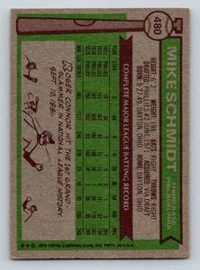 lot 61 image: Mike Schmidt 1976 Topps #480 Vintage Baseball Card