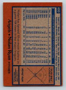 lot 63 image: Nolan Ryan 1978 Topps #400 Vintage Baseball Card