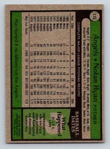 lot 64 image: Nolan Ryan 1979 Topps #115 Vintage Baseball Card