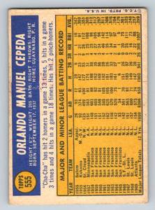 lot 71 image: Orlando Cepeda 1970 Topps #555 Vintage Baseball Card
