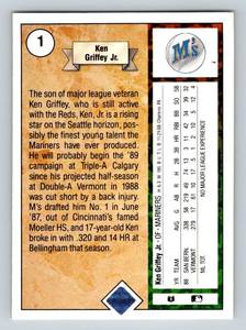 lot 6 image: Ken Griffey Jr. Iconic RC 1989 Upper Deck #1 Rookie Baseball Card