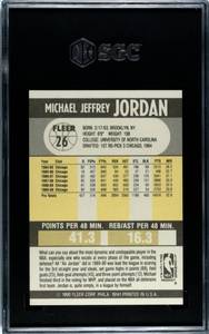 lot 7B image: Michael Jordan PSA 9 Mint 1990-91 Fleer #26 Basketball Card