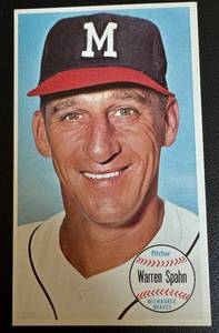 lot 42C image: Warren Spahn 1964 Topps Giant #31 Vintage Baseball Card