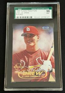 lot 33C image: JD Drew RC SGC Graded 96 Mint 1998 Fleer Tradition #U100 Rookie Baseball Card