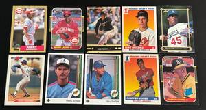 lot 25C image: 10 Card 198090s RC Baseball Star Lot - Mark McGwire, Randy Johnson, Chipper Jones, (2) Barry Larkin, Gary Sheffield, (2) Mike Mussina, (2) Pedro Martinez Baseball Rookie Cards