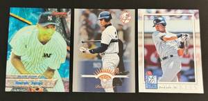 lot 22C image: Derek Jeter 3 Card Lot w Rookie - 1994 Bowmans Best #2, 1998 Donruss Elite, 1997 Leaf Baseball Cards